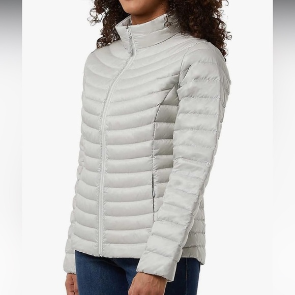 32 Degrees Women's Light Gray Mid Light Puffer Jacket Size M New With Tag - Picture 1 of 10